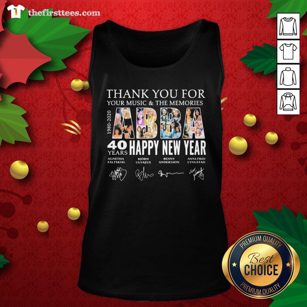 Awesome Abba Happy New Year 40 Years 1980 2020 Signatures Shirt