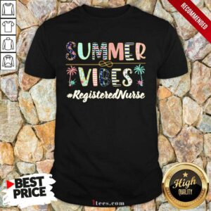 Summer Vibes Palm Tree Registered Nurse Shirt
