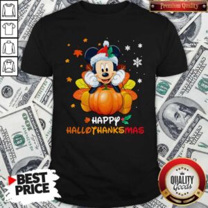 Mickey Mouse Pumpkin Happy Hallothanksmas Shirt