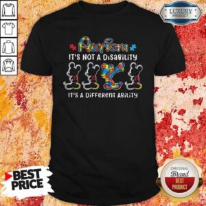 Mickey Mouse Autism It’s Not A Disability It’s A Different Ability Shirt