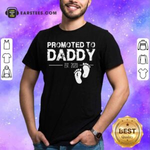 Promoted To Daddy Est 2020 Baby Footprints Shirt