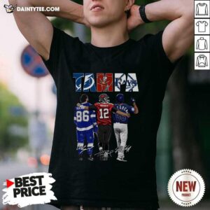 Nice The Nikita Kucherov Brady And Arozarena Tampa Buccaneers Rays 2021 Signatures Shirt