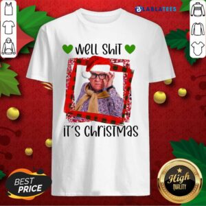 Great Plaid Leslie Jordan Hat Santa Well Shit It'S Christmas 2020 Shirt