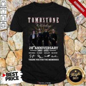Top Tombstone 28th Anniversary Thank You For The Memories Signatures Shirt