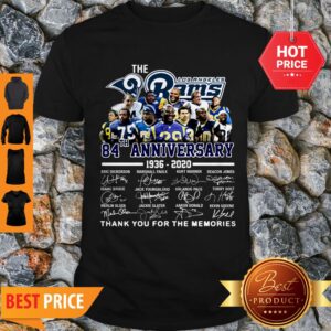 The Los Angeles Rams 84th Anniversary 1936-2020 All Signature Shirt
