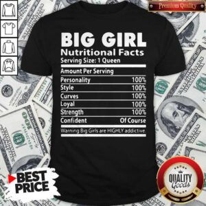 Big Girl Nutritional Facts Shirt