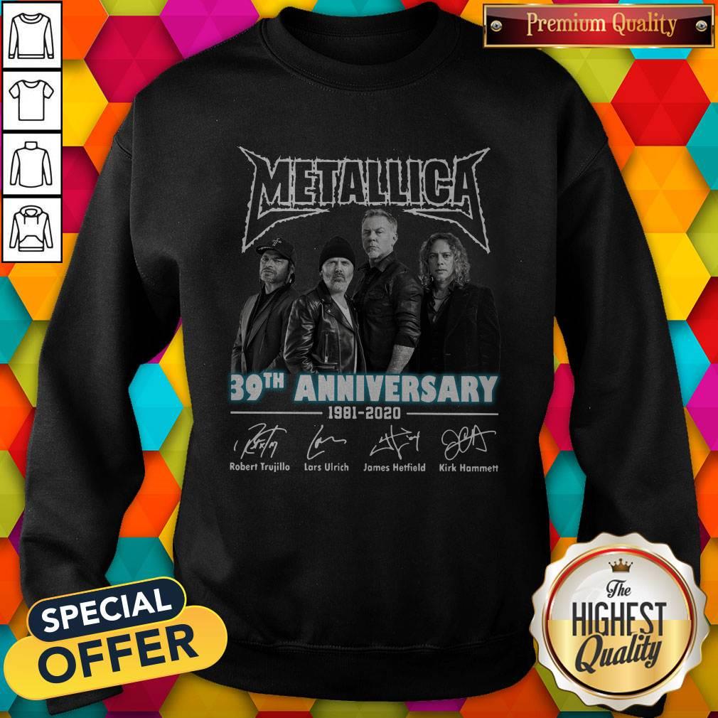 Top Metallica 39th Anniversary 1981 2020 Signatures Shirt