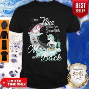 This Nina Loves Her Grandkids To The Moon And Back Unicorn Womens T-Shirt