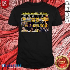 Great Los Angeles Lakers 2020 2021 Roster Shirt