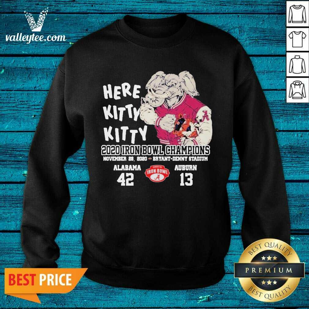 Funny Here Kitty Kitty 2020 Iron Bowl Champions Alabama Auburn Shirt