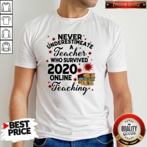 Never Underestimate A Teacher Who Survived 2020 Online Teaching Shirt