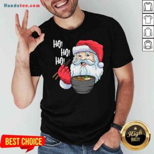 Premium Santa Ramen Noodles Shirt Christmas Japanese Noodles Shirt