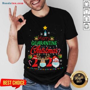 Nice Merry Quarantine Christmas 2020 Pajamas Family Matching Xmas Shirt