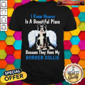 I Know Heaven Is A Beautiful Place Because They Have My Border Collie Angel Shirt