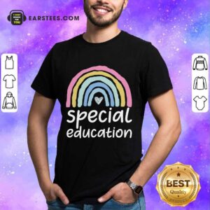 Awesome Special Education Rainbow Heart Shirt