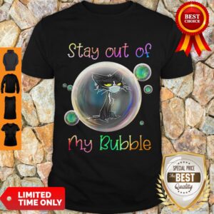 Cool Stay Out of My Bubble Black Cat Shirt