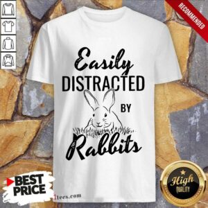 Delighted Easily Distracted By Rabbits Shirt