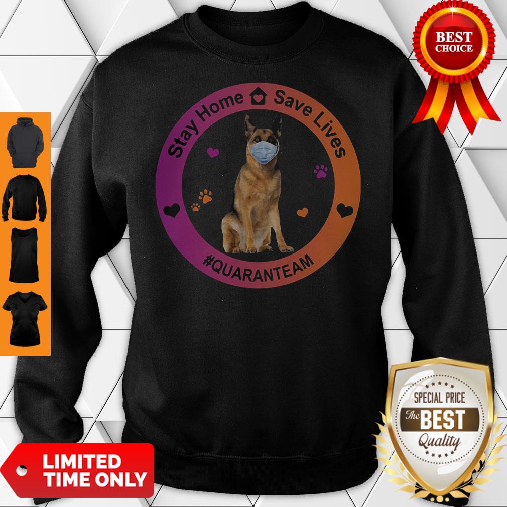German Shepherd Stay Home Save Lives Quaranteam Covid19 Shirt