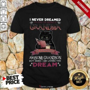 I Never Dreamed A Grandma Black Cat Shirt