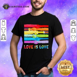 Top LGBT Love Is Love Hold Hand Shirt