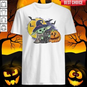 Top Baby Yoda Hug Cat Halloween Shirt