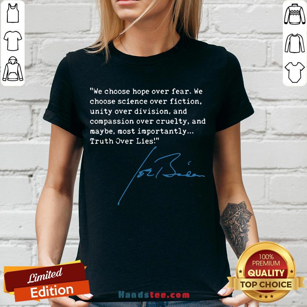 Top Truth Over Lies Joe Biden 2020 Shirt