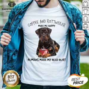 Fantastic Coffee And Rottweiler Head Shirt