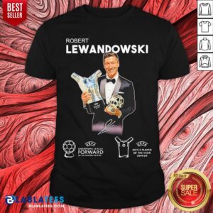 Original Robert Lewandowski Golden Ball UEFA Champions 2019 2020 Signature Shirt