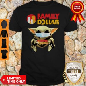 Official Mask Baby Yoda Hugging Family Dollar Shirt