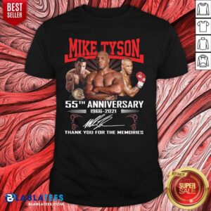 Pretty Mike Tyson 55th Anniversary 1966 2021 Thank You For The Memories Signature Shirt