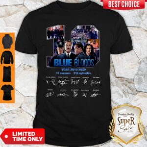 Blue Bloods 10 Years 2010 2020 10 Seasons 218 Episodes Signature Shirt