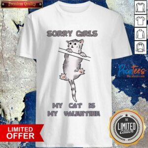 Awesome Sorry Girls My Cat Is My Valentine Shirt