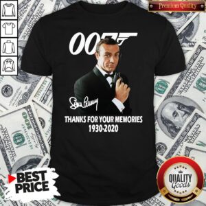 Hot Sean Connery 007 Thanks For The Memories 1930-2020 Signature Shirt