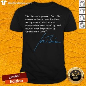 Top Truth Over Lies Joe Biden 2020 A Shirt