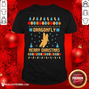 Premium Dragonfly Merry Ugly Christmas Shirt