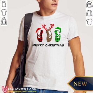 Hot Ballet Shoes Santa Merry Christmas Shirt