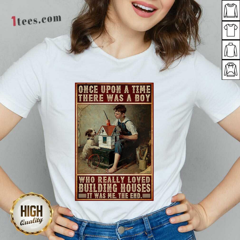 A Boy And Dog Building Houses Poster Shirt