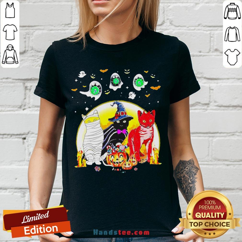 Funny Cat Costume Happy Halloween Shirt