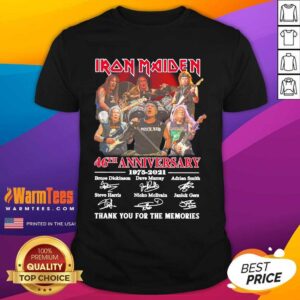 Hot Iron Maiden 46th Anniversary 1975 2021 Thank You For The Memories Signatures Shirt