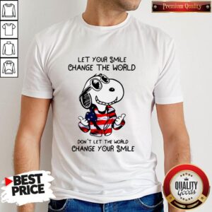 Snoopy Let Your Smile Change The World Change Your Smile Shirt