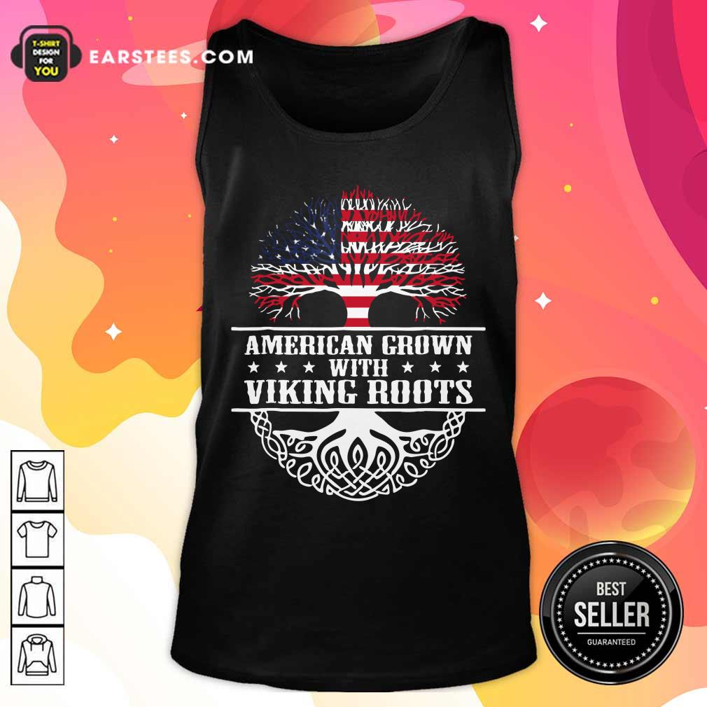 American Grown With Viking Roots American Flag Shirt