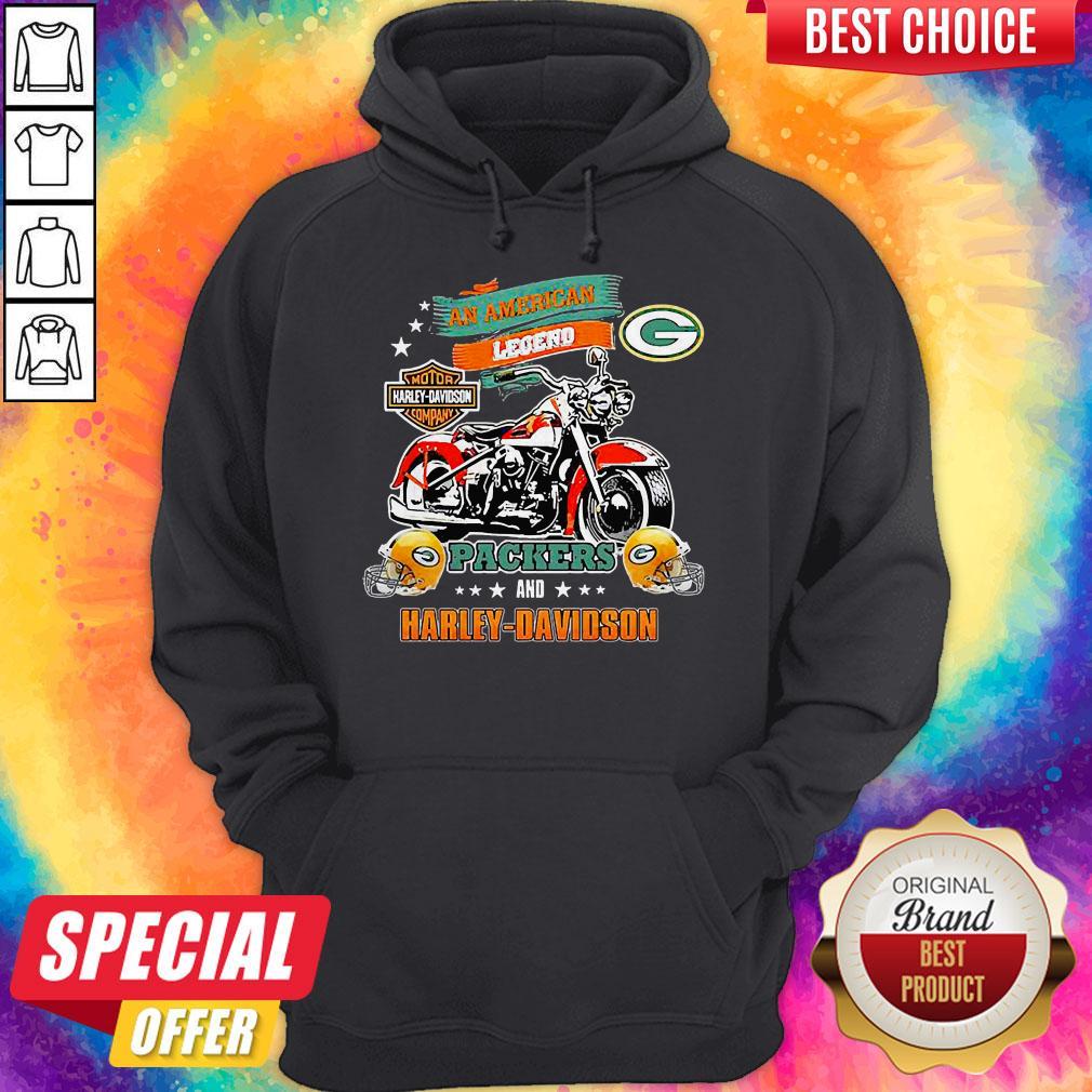 An American Legend Packers And Harley Davidson Shirt