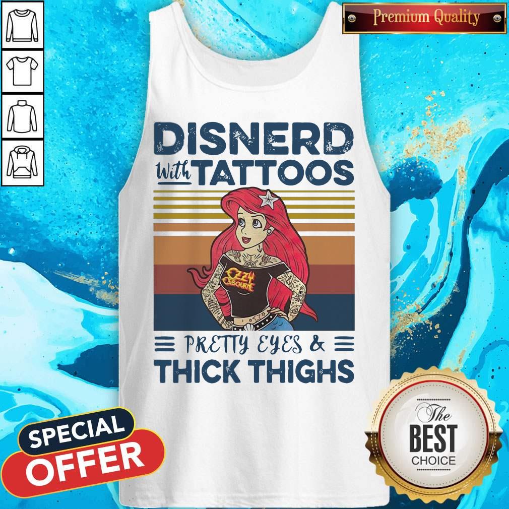 Ariel Mermaid Disnerd With Tattoos Pretty Eyes Thick Thighs Vintage Shirt