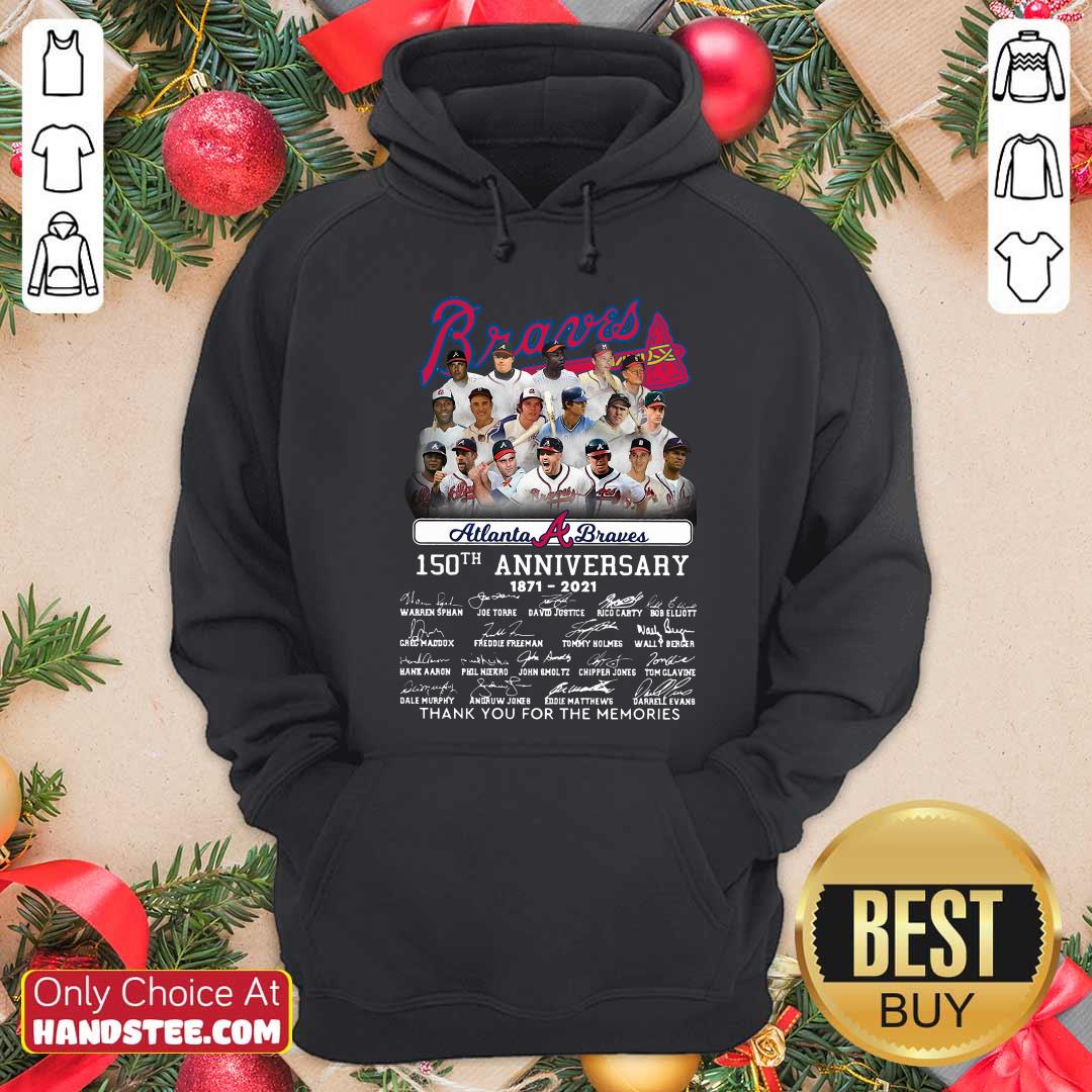 Atlanta Braves 150th Anniversary 1871 2021 Thank You Memories Signatures Shirt