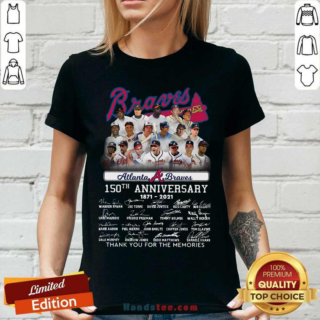 Atlanta Braves 150th Anniversary 1871 2021 Thank You Memories Signatures Shirt