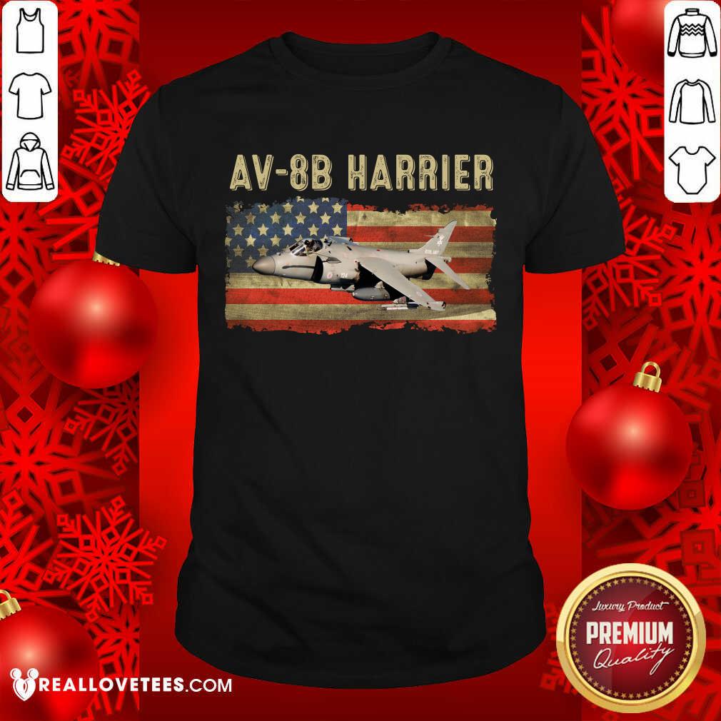 Av 8B Harrier For Pilot And Aircraft Flying Airplanes American Flag Shirt