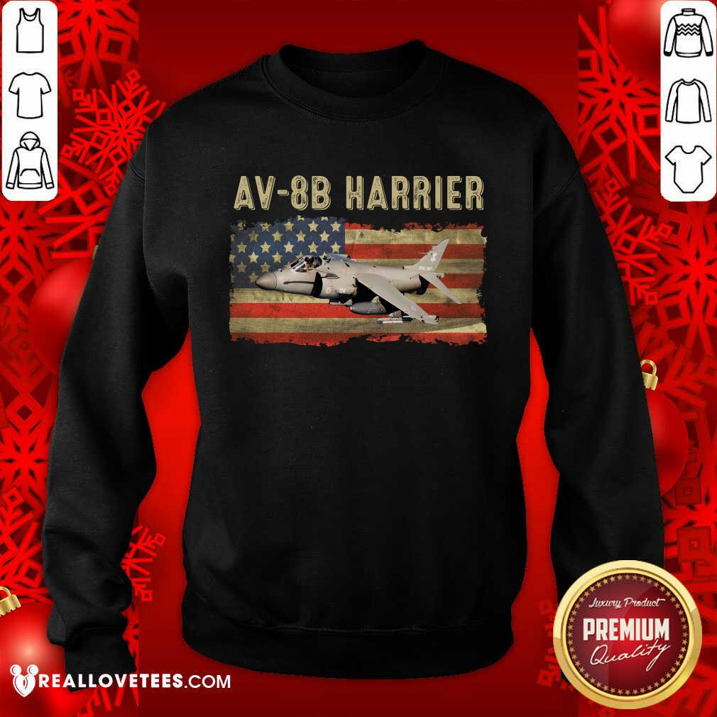 Av 8B Harrier For Pilot And Aircraft Flying Airplanes American Flag Shirt