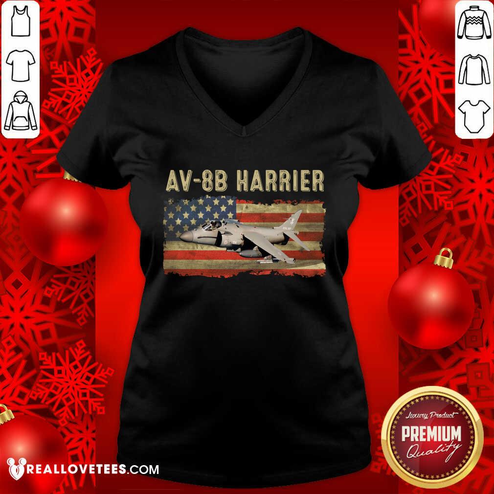 Av 8B Harrier For Pilot And Aircraft Flying Airplanes American Flag Shirt