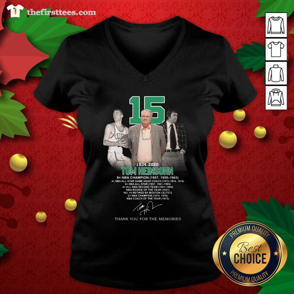 Awesome 15 Tom Heinsohn 1934 2020 Thank You For The Memories Signature Shirt