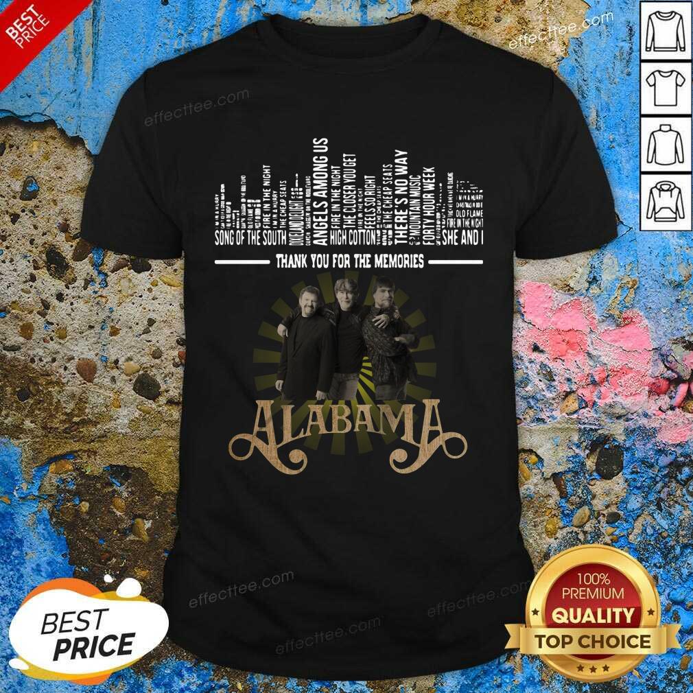 Awesome Alabama Song Of The South Thank You For The Memories Shirt